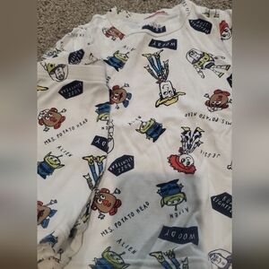 GAP White Pajama Sets Cartoon Print